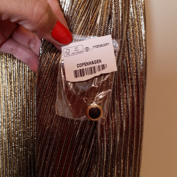 Bar lll gold glam Copenhagen pleated shift dress - Picture 6 of 15